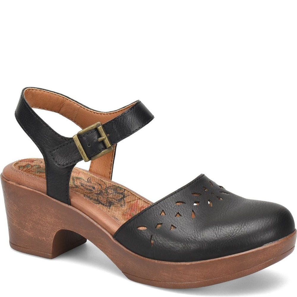 BOC by Born Black Jaamine Clogs Ankle Strap Block Heel NWOT Size 9